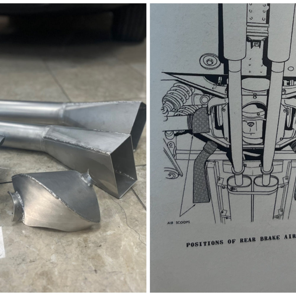 E-Type Jaguar Rear Brake Cooling Ducts