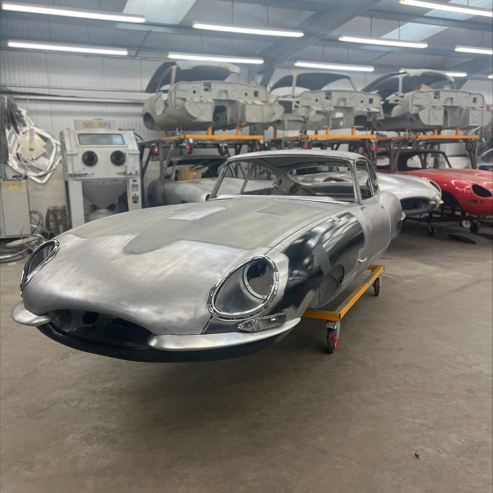 
                      
                        Steel FHC E-Type Jaguar Tub - Complete with Bonnet, Boot Lid and Doors
                      
                    